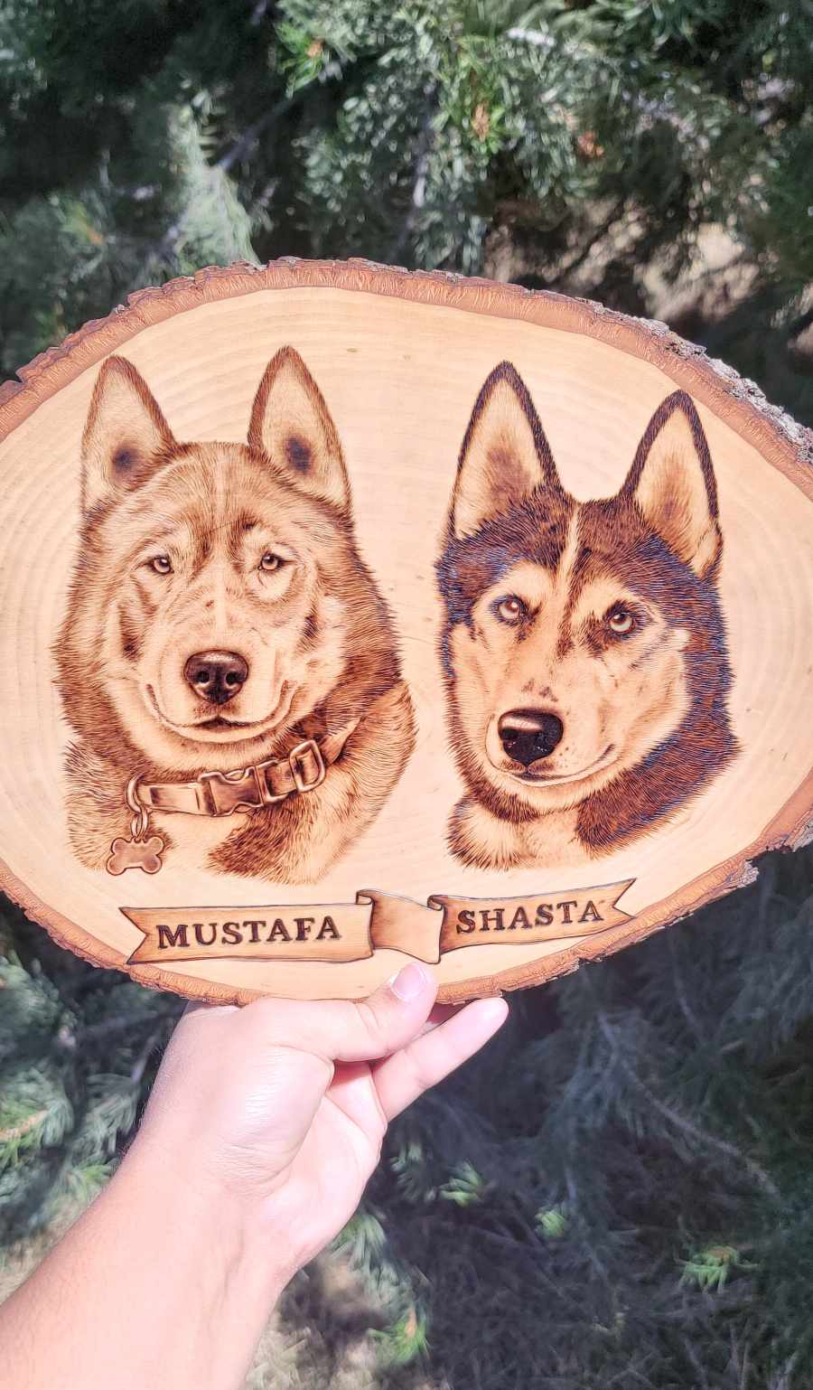 Custom Base wood Slice ( Size Large)