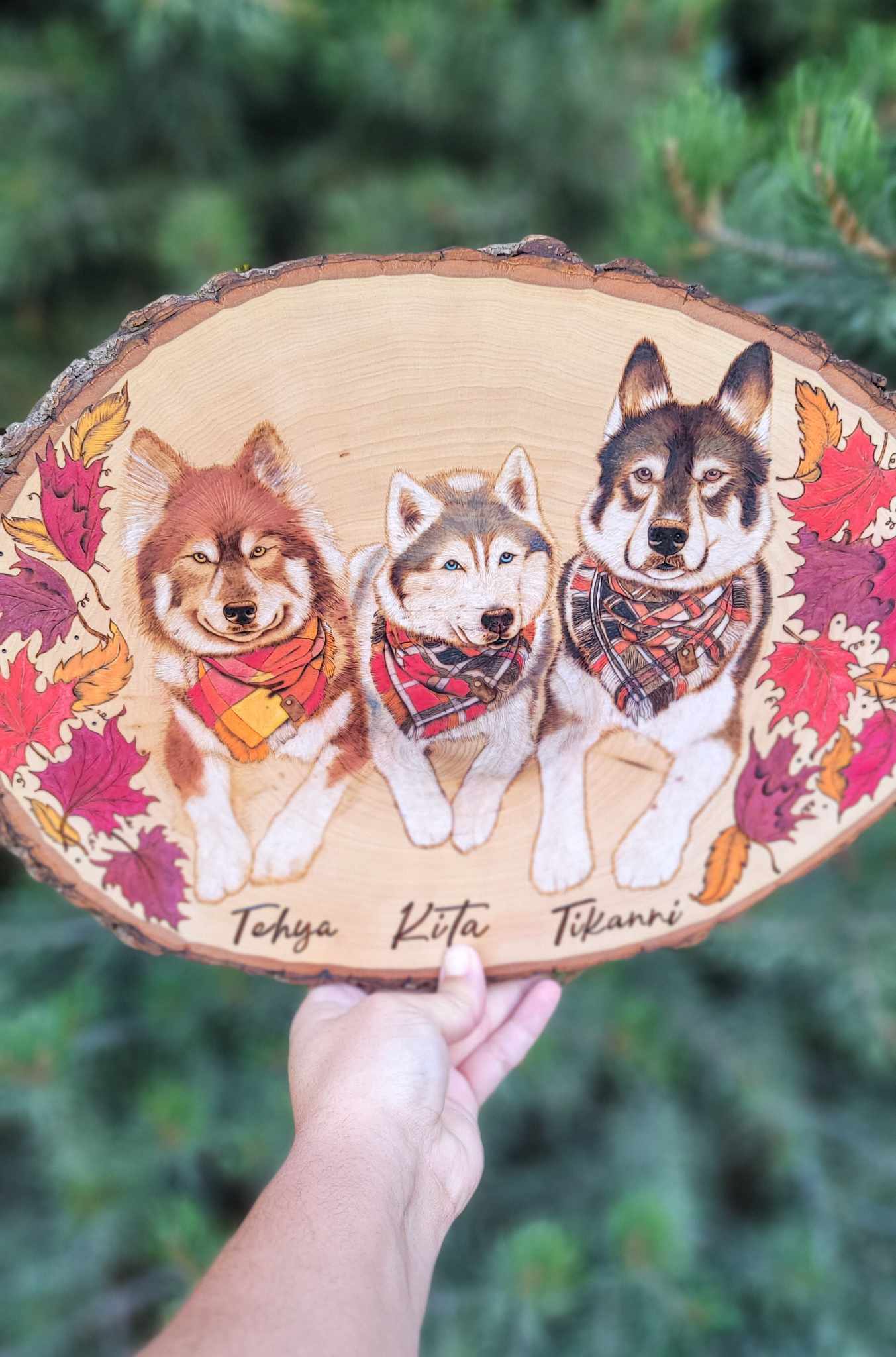 Custom Base wood Slice ( Size Large)