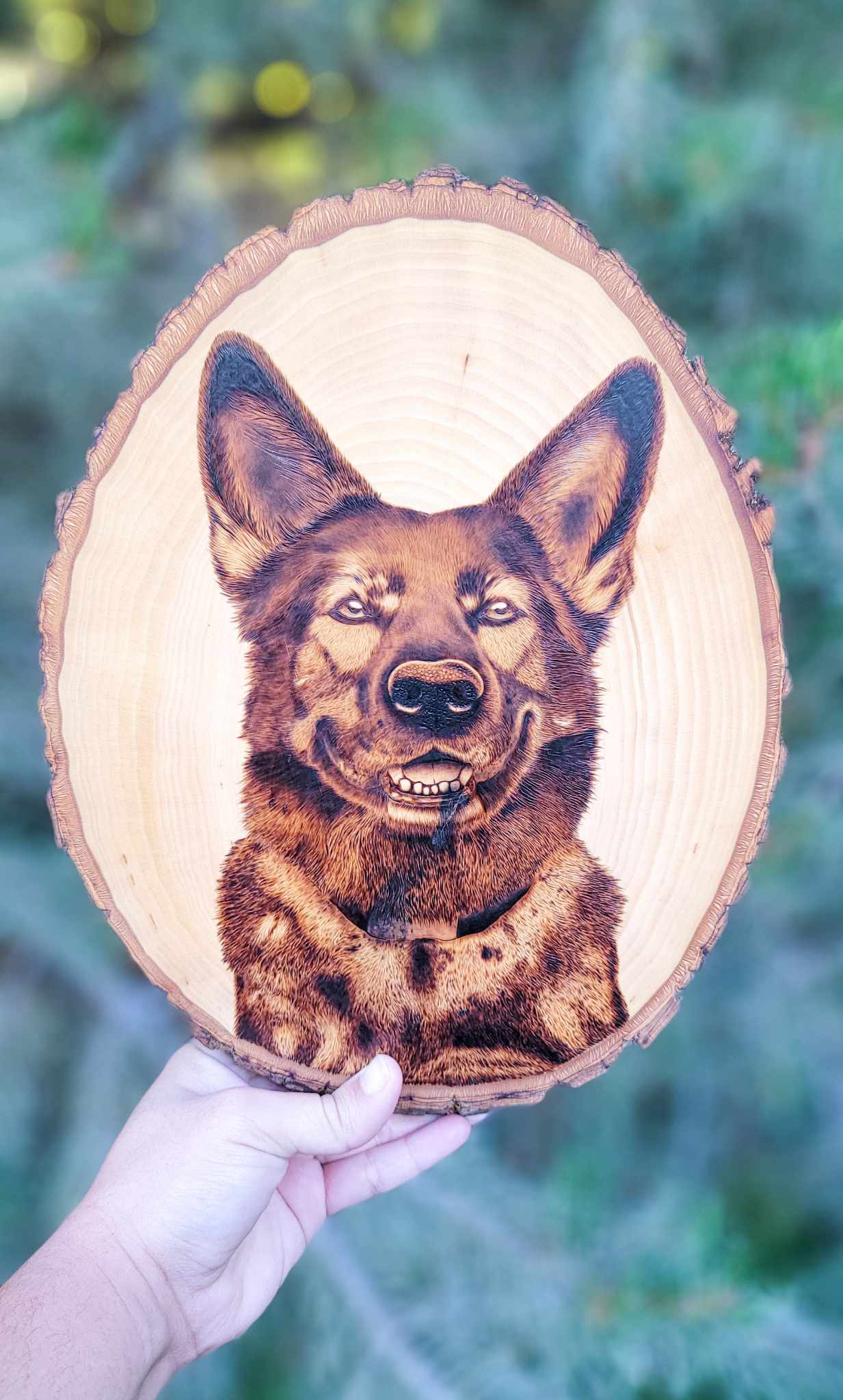 Custom Base wood Slice ( Size Medium )