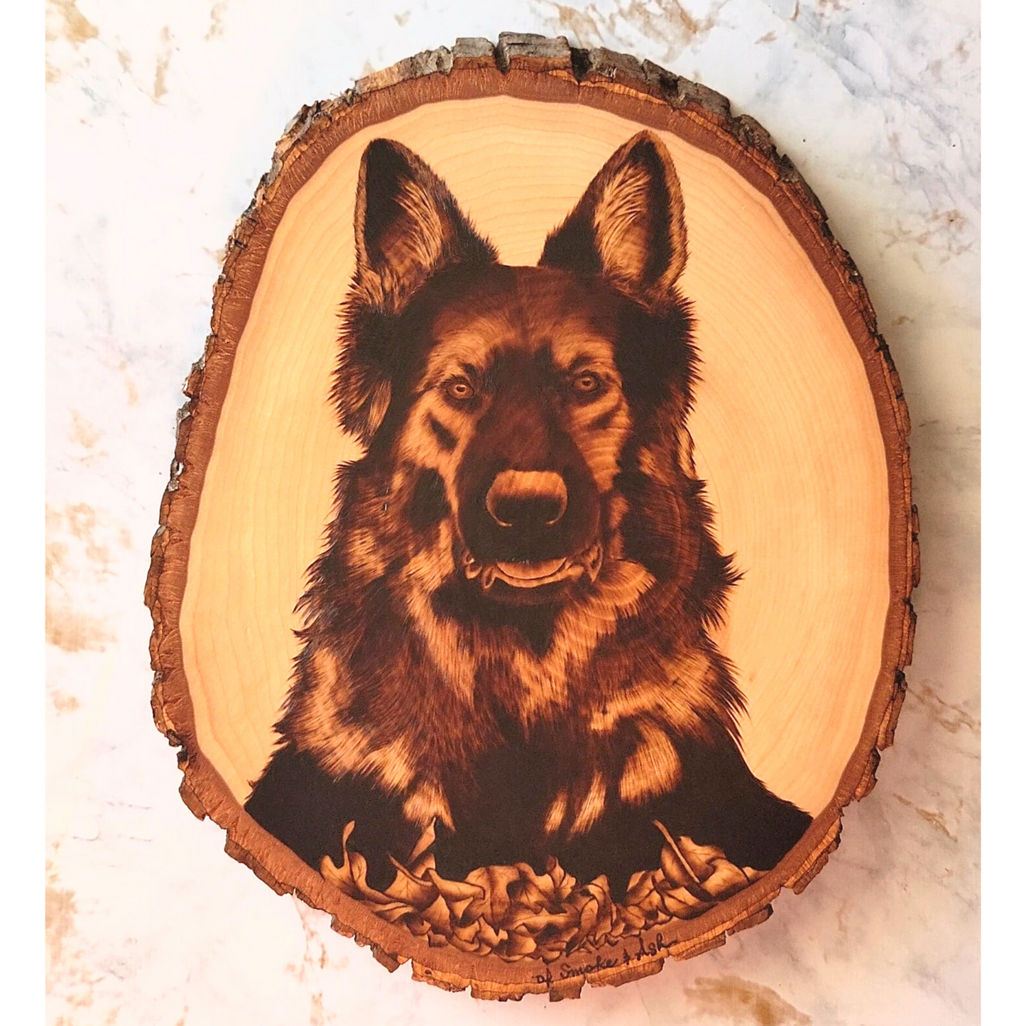 Custom Base wood Slice ( Size Medium )