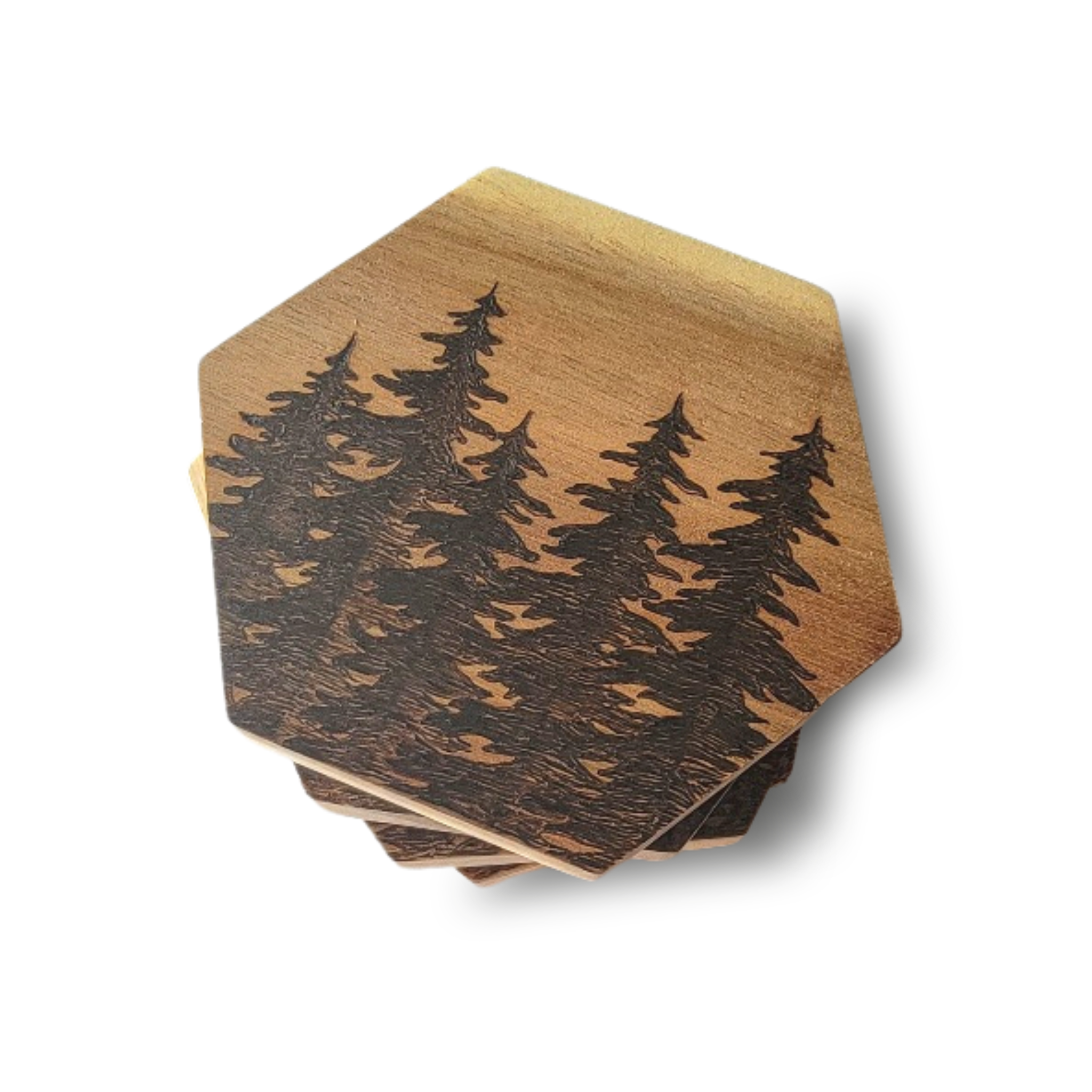 Hand Burned Tree Coasters – Ofsmokeandash